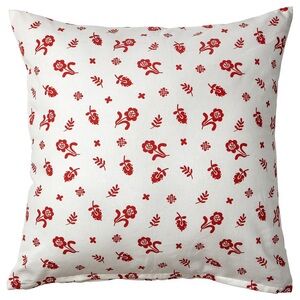 2 Red Floral Print Throw Pillow Covers
